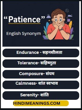 Patience Meaning in Hindi