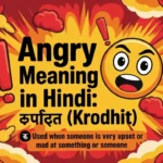 Angry Meaning in Hindi