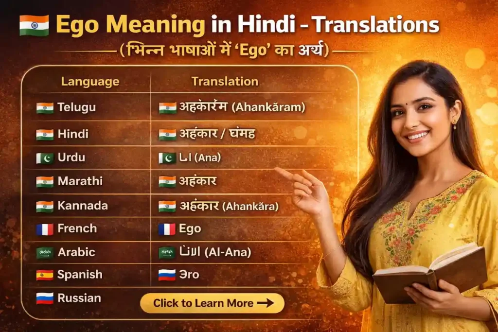 Ego Meaning in Hindi – Translation in Indian 