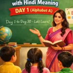 Daily English Words with Hindi Meaning – Day 1 (Alphabet A)