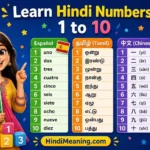 Learn Hindi Numbers 1 to 10