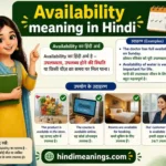 Availability Meaning in Hindi