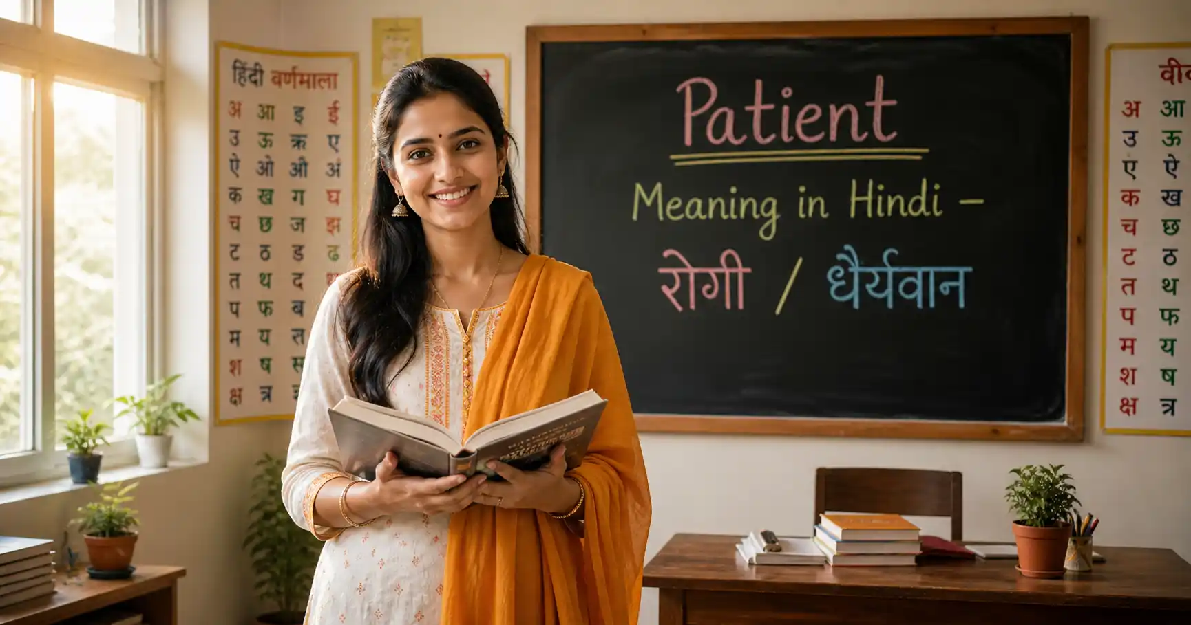 Patient meaning in Hindi