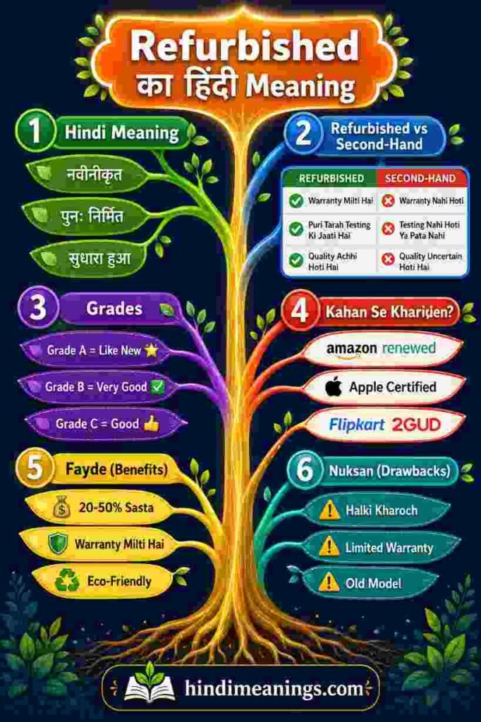 Refurbished meaning in hindi tree