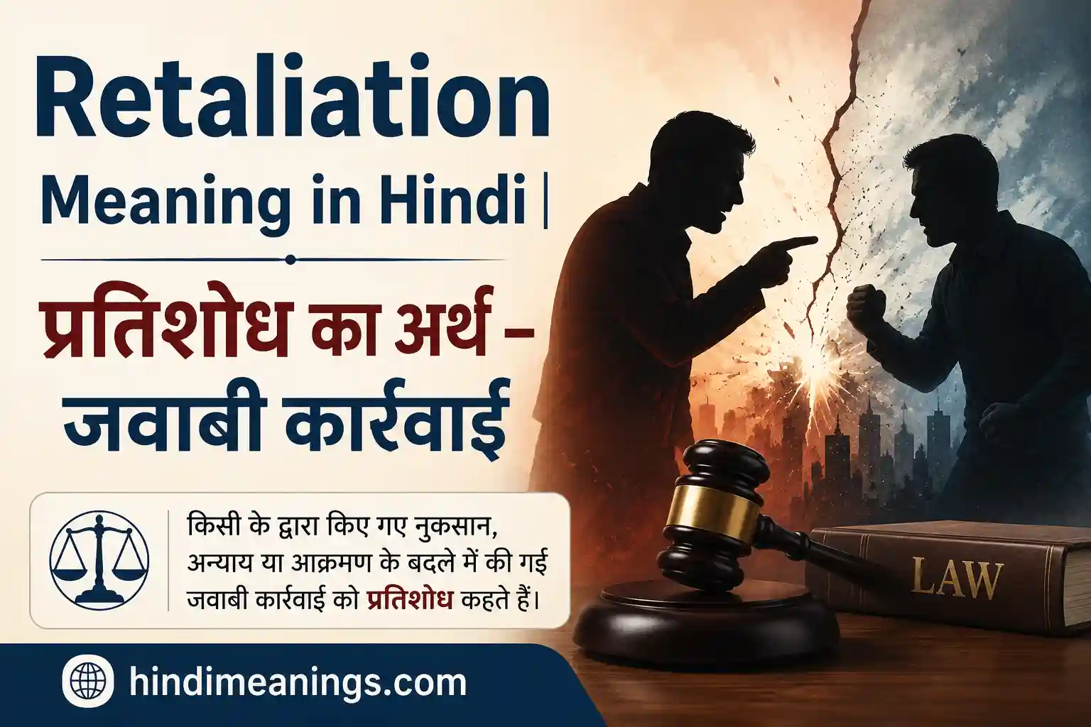 Retaliation meaning in hindi