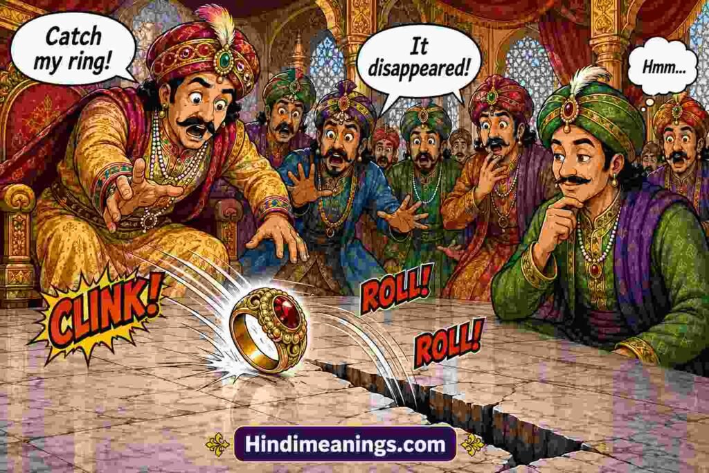 The Ring Falling Scene Akbar Birbal Story The Power of Presence of Mind