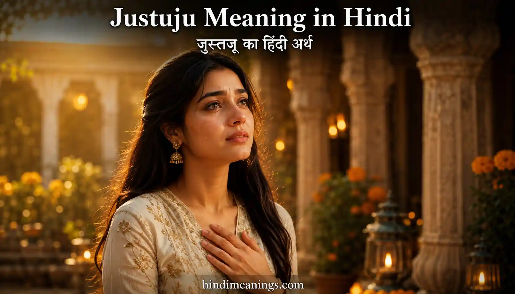"justuju meaning in hindi"