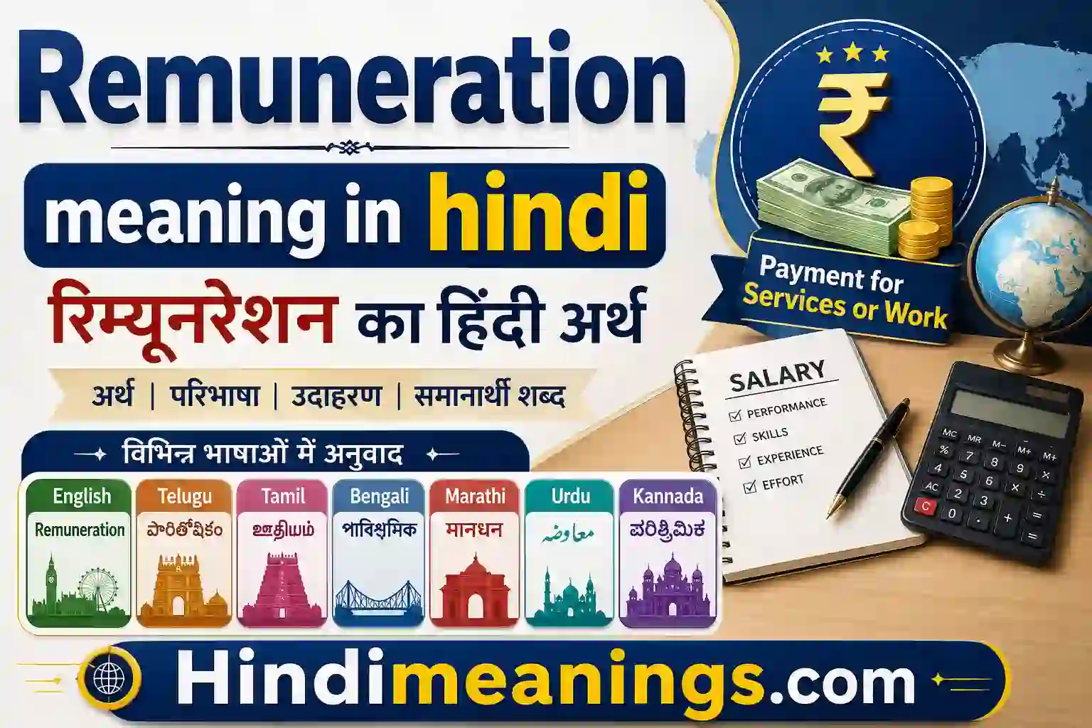Remuneration meaning in hindi