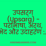 Hindi grammar card: उपसर्ग (Upsarg) की परिभाषा, अर्थ, भेद और उदाहरण