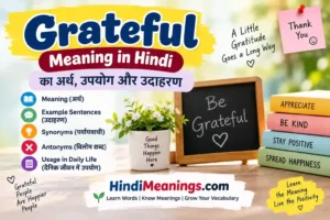 Grateful Meaning in Hindi: कृतज्ञ + 15 Easy Examples