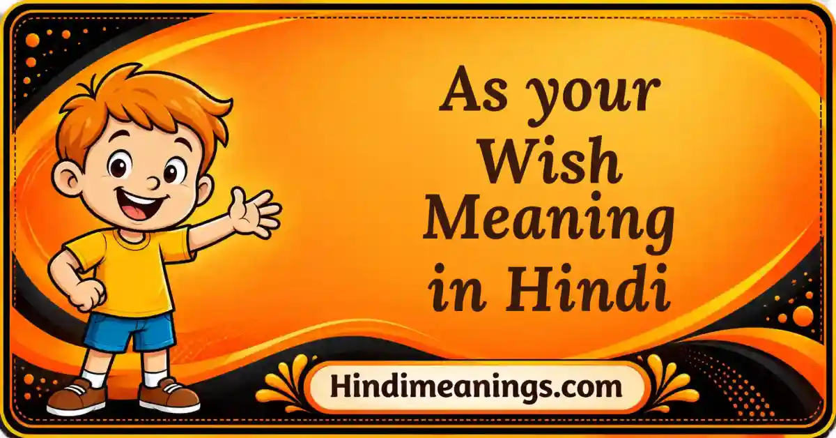 As your Wish Meaning in Hindi