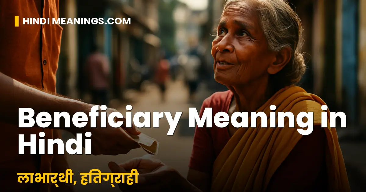 Beneficiary Meaning in Hindi