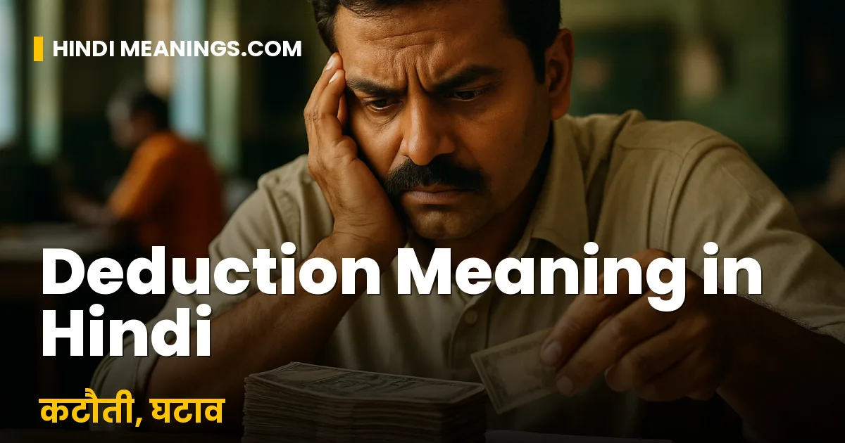 Deduction Meaning in Hindi