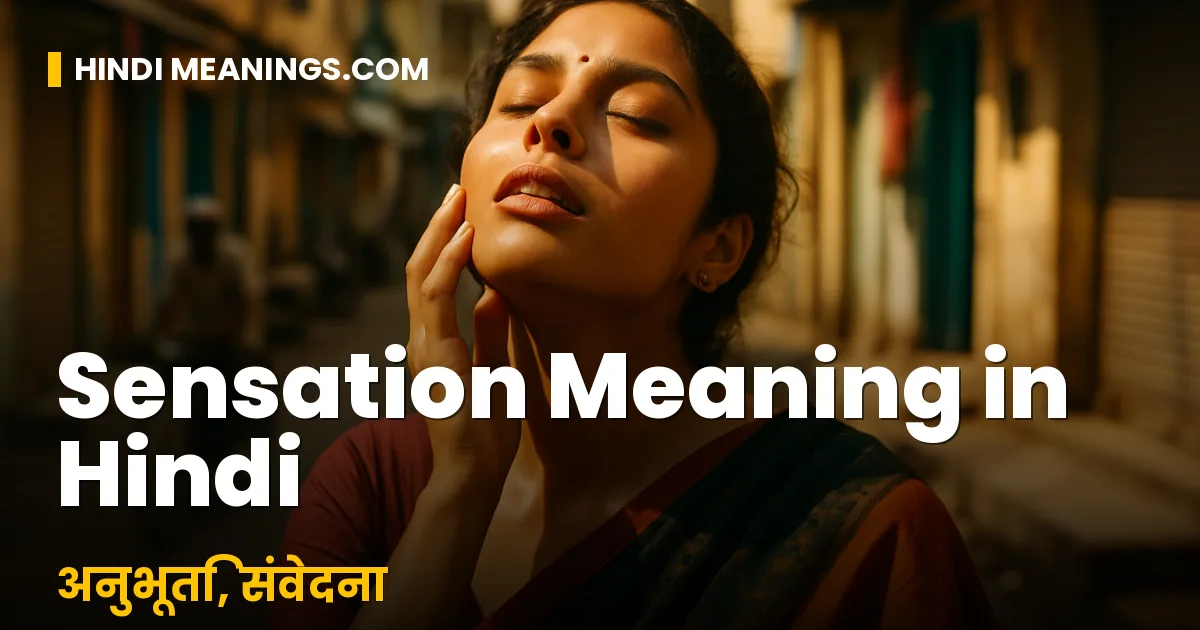 Sensation Meaning in Hindi