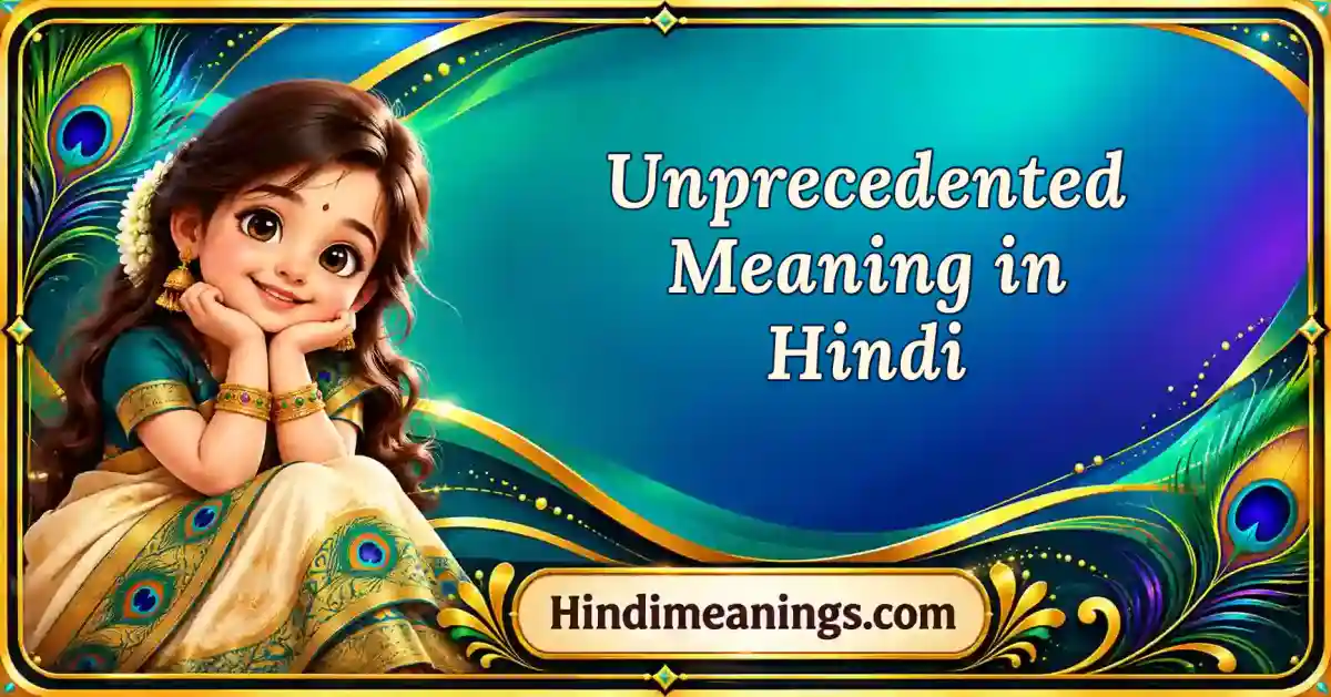 Unprecedented Meaning in Hindi